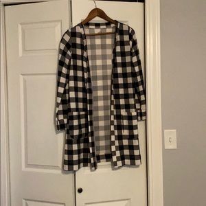 Buffalo plaid cardigan
